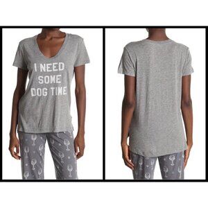 💕PJ SALVAGE💕 Dog Time V-Neck Pajama T-Shirt M